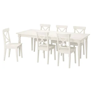 Table and Chair Set - 6 Seat, White